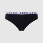 נשים 4N8XB569 Pepe Jeans שָׁחוֹר חוטיני קלאסי עם לוגו מודפס