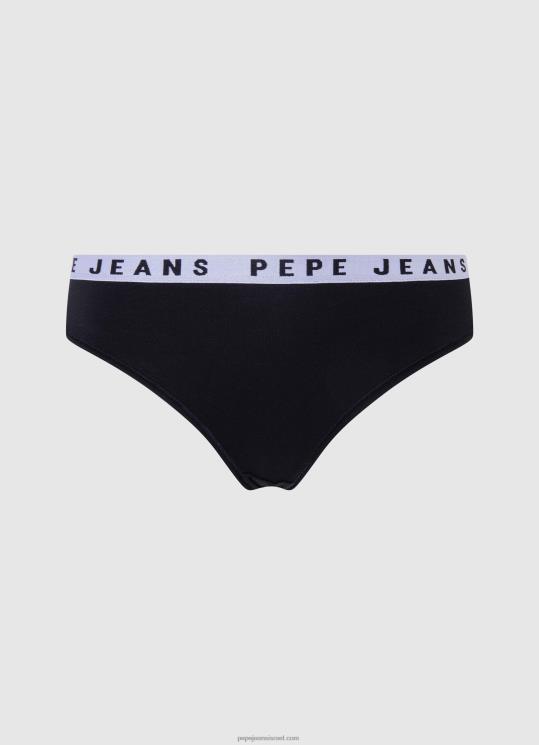 d7a0d7a9d799d79d_4n8xb569_pepe_jeans_d7a9d6b8d781d797d795d6b9d7a8_d797d795d798d799d7a0d799_d7a7d79cd790d7a1d799_d7a2d79d_d79cd79.jpg נשים 4N8XB569 Pepe Jeans שָׁחוֹר חוטיני קלאסי עם לוגו מודפס – תמונה 1