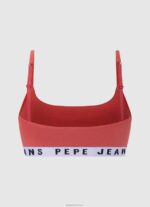 ⁦נשים 4N8XB570 Pepe Jeans סטודיו אדום חזיית ספורט מוצקה str brlt⁩ – תמונה ⁦2⁩
