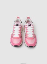 ⁦נשים 4N8XB577 Pepe Jeans ורוד ניאון נעלי ספורט משולבות brit pro neon⁩ – תמונה ⁦2⁩