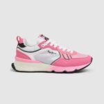 נשים 4N8XB577 Pepe Jeans ורוד ניאון נעלי ספורט משולבות brit pro neon