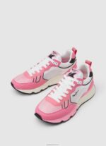 ⁦נשים 4N8XB577 Pepe Jeans ורוד ניאון נעלי ספורט משולבות brit pro neon⁩ – תמונה ⁦3⁩