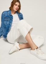 נשים 4N8XB583 Pepe Jeans לבן נעלי ספורט קלאסיות של קנטון מקס