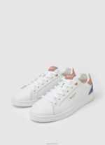 ⁦נשים 4N8XB584 Pepe Jeans לבן נעלי ספורט קלאסיות רכות של מילטון⁩ – תמונה ⁦3⁩