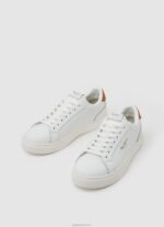 ⁦נשים 4N8XB585 Pepe Jeans לבן נעלי ספורט בסיסיות מעור של Adams⁩ – תמונה ⁦3⁩