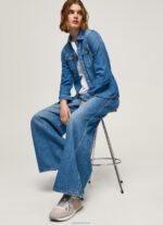 נשים 4N8XB587 Pepe Jeans ורוד רך סניקרס משולבות בהדפס בריט