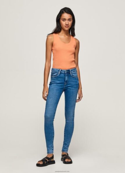 נשים 4N8XB58 Pepe Jeans דֵנִים ג'ינס בגזרה גבוהה של ריג'נט סקיני