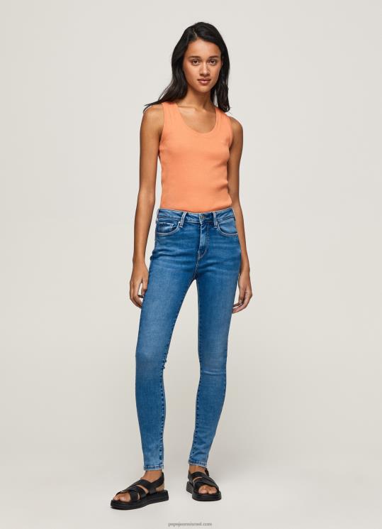 d7a0d7a9d799d79d_4n8xb58_pepe_jeans_d793d6b5d7a0d6b4d799d79d_d792d799d7a0d7a1_d791d792d796d7a8d794_d792d791d795d794d794_d7a9d79c.jpg נשים 4N8XB58 Pepe Jeans דֵנִים ג'ינס בגזרה גבוהה של ריג'נט סקיני – תמונה 1