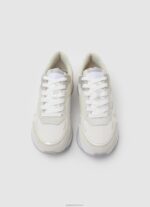 ⁦נשים 4N8XB596 Pepe Jeans לבן נעלי ספורט משולבות Rusper Pearl⁩ – תמונה ⁦2⁩