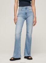 ⁦נשים 4N8XB59 Pepe Jeans דֵנִים ג'ינס מתרחב בגזרה גבוהה וילה⁩ – תמונה ⁦2⁩