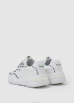⁦נשים 4N8XB600 Pepe Jeans לבן arrow marlow נעלי ספורט משולבות⁩ – תמונה ⁦4⁩