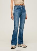 ⁦נשים 4N8XB60 Pepe Jeans דֵנִים ג'ינס מתרחב בגזרה גבוהה של דיון⁩ – תמונה ⁦2⁩