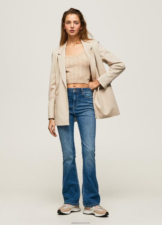 d7a0d7a9d799d79d_4n8xb60_pepe_jeans_d793d6b5d7a0d6b4d799d79d_d792d799d7a0d7a1_d79ed7aad7a8d797d791_d791d792d796d7a8d794_d792d791.jpg נשים 4N8XB60 Pepe Jeans דֵנִים ג'ינס מתרחב בגזרה גבוהה של דיון – תמונה 1