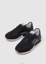 ⁦נשים 4N8XB611 Pepe Jeans שָׁחוֹר נעלי ספורט משולבות לונדון טרוי⁩ – תמונה ⁦3⁩
