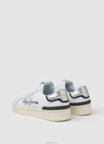 ⁦נשים 4N8XB612 Pepe Jeans לבן נעלי ספורט משולבות רשת מילטון⁩ – תמונה ⁦4⁩