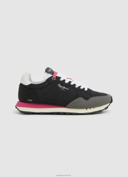 נשים 4N8XB619 Pepe Jeans שָׁחוֹר נעלי ריצה של natch