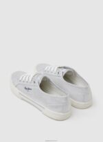 ⁦נשים 4N8XB626 Pepe Jeans כסף נעלי ספורט בסיסיות למסיבה של בריידי⁩ – תמונה ⁦4⁩