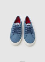 ⁦נשים 4N8XB633 Pepe Jeans כחול מפעל נעלי ספורט בסיסיות של בריידי ג'ינס⁩ – תמונה ⁦2⁩