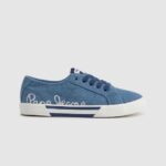 נשים 4N8XB633 Pepe Jeans כחול מפעל נעלי ספורט בסיסיות של בריידי ג'ינס