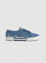 נשים 4N8XB633 Pepe Jeans כחול מפעל נעלי ספורט בסיסיות של בריידי ג'ינס