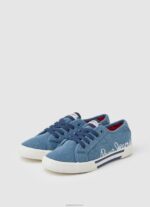 ⁦נשים 4N8XB633 Pepe Jeans כחול מפעל נעלי ספורט בסיסיות של בריידי ג'ינס⁩ – תמונה ⁦3⁩