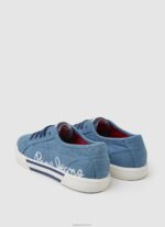 ⁦נשים 4N8XB633 Pepe Jeans כחול מפעל נעלי ספורט בסיסיות של בריידי ג'ינס⁩ – תמונה ⁦4⁩