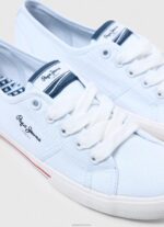 ⁦נשים 4N8XB636 Pepe Jeans לבן סניקרס בייסיק של בריידי⁩ – תמונה ⁦5⁩