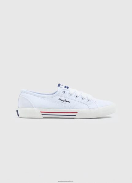 נשים 4N8XB636 Pepe Jeans לבן סניקרס בייסיק של בריידי