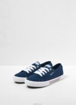 ⁦נשים 4N8XB637 Pepe Jeans חיל הים סניקרס בייסיק של בריידי⁩ – תמונה ⁦2⁩