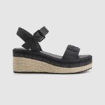 נשים 4N8XB643 Pepe Jeans שָׁחוֹר סנדלי טריז של מותג witney