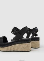 ⁦נשים 4N8XB643 Pepe Jeans שָׁחוֹר סנדלי טריז של מותג witney⁩ – תמונה ⁦4⁩
