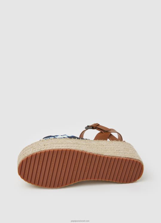 ⁦נשים 4N8XB644 Pepe Jeans ים עמוק סנדלי טריז של witney dye⁩ – תמונה ⁦5⁩