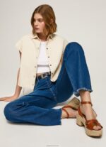 נשים 4N8XB645 Pepe Jeans לְהִשְׁתַזֵף סנדלי עור טפי דיי