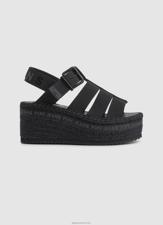 d7a0d7a9d799d79d_4n8xb647_pepe_jeans_d7a9d6b8d781d797d795d6b9d7a8_d7a1d7a0d793d79cd799_d798d7a8d799d796_d7a9d79ed7a9_d7a9d79c_witn.jpg נשים 4N8XB647 Pepe Jeans שָׁחוֹר סנדלי טריז שמש של witney – תמונה 1
