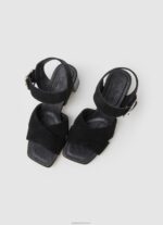 ⁦נשים 4N8XB648 Pepe Jeans שָׁחוֹר סנדלי זמש בסיסיים של altea⁩ – תמונה ⁦2⁩