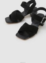 ⁦נשים 4N8XB648 Pepe Jeans שָׁחוֹר סנדלי זמש בסיסיים של altea⁩ – תמונה ⁦3⁩