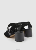 ⁦נשים 4N8XB648 Pepe Jeans שָׁחוֹר סנדלי זמש בסיסיים של altea⁩ – תמונה ⁦4⁩