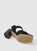 ⁦נשים 4N8XB648 Pepe Jeans שָׁחוֹר סנדלי זמש בסיסיים של altea⁩ – תמונה ⁦5⁩
