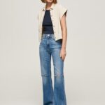 נשים 4N8XB64 Pepe Jeans דֵנִים ג'ינס מתרחב בגזרה גבוהה של Harper