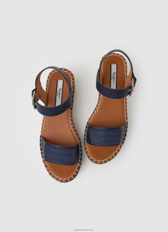 ⁦נשים 4N8XB650 Pepe Jeans חיל הים סנדלי טריז של מותג witney⁩ – תמונה ⁦2⁩