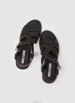 ⁦נשים 4N8XB657 Pepe Jeans שָׁחוֹר סנדלים שטוחים של hays rome⁩ – תמונה ⁦2⁩