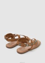 ⁦נשים 4N8XB658 Pepe Jeans לְהִשְׁתַזֵף סנדלי עור אתניים של irma⁩ – תמונה ⁦4⁩