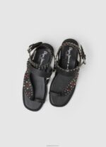 ⁦נשים 4N8XB659 Pepe Jeans שָׁחוֹר סנדלי עור אתניים של irma⁩ – תמונה ⁦2⁩
