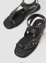 ⁦נשים 4N8XB659 Pepe Jeans שָׁחוֹר סנדלי עור אתניים של irma⁩ – תמונה ⁦3⁩