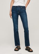 ⁦נשים 4N8XB65 Pepe Jeans דֵנִים מכנסי ג'ינס בינוניים בגזרה בגזרה דקיקה⁩ – תמונה ⁦2⁩
