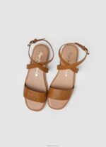 ⁦נשים 4N8XB660 Pepe Jeans לְהִשְׁתַזֵף סנדלי עור שטוחים של irma log⁩ – תמונה ⁦2⁩