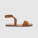 נשים 4N8XB660 Pepe Jeans לְהִשְׁתַזֵף סנדלי עור שטוחים של irma log