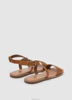 ⁦נשים 4N8XB660 Pepe Jeans לְהִשְׁתַזֵף סנדלי עור שטוחים של irma log⁩ – תמונה ⁦4⁩