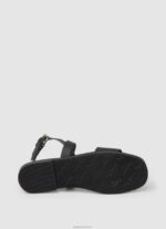 ⁦נשים 4N8XB661 Pepe Jeans שָׁחוֹר סנדלי עור שטוחים של irma log⁩ – תמונה ⁦5⁩