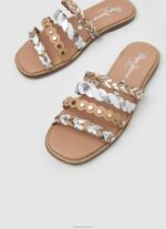 ⁦נשים 4N8XB662 Pepe Jeans חָשׂוּף סנדלי עור irma multistraps⁩ – תמונה ⁦3⁩